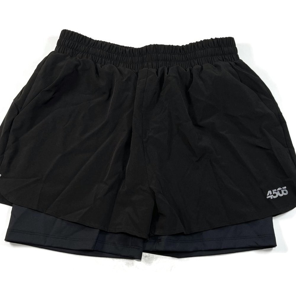 ASOS 4505 Shorts Womens Sz 8 Black Running Lined Gym